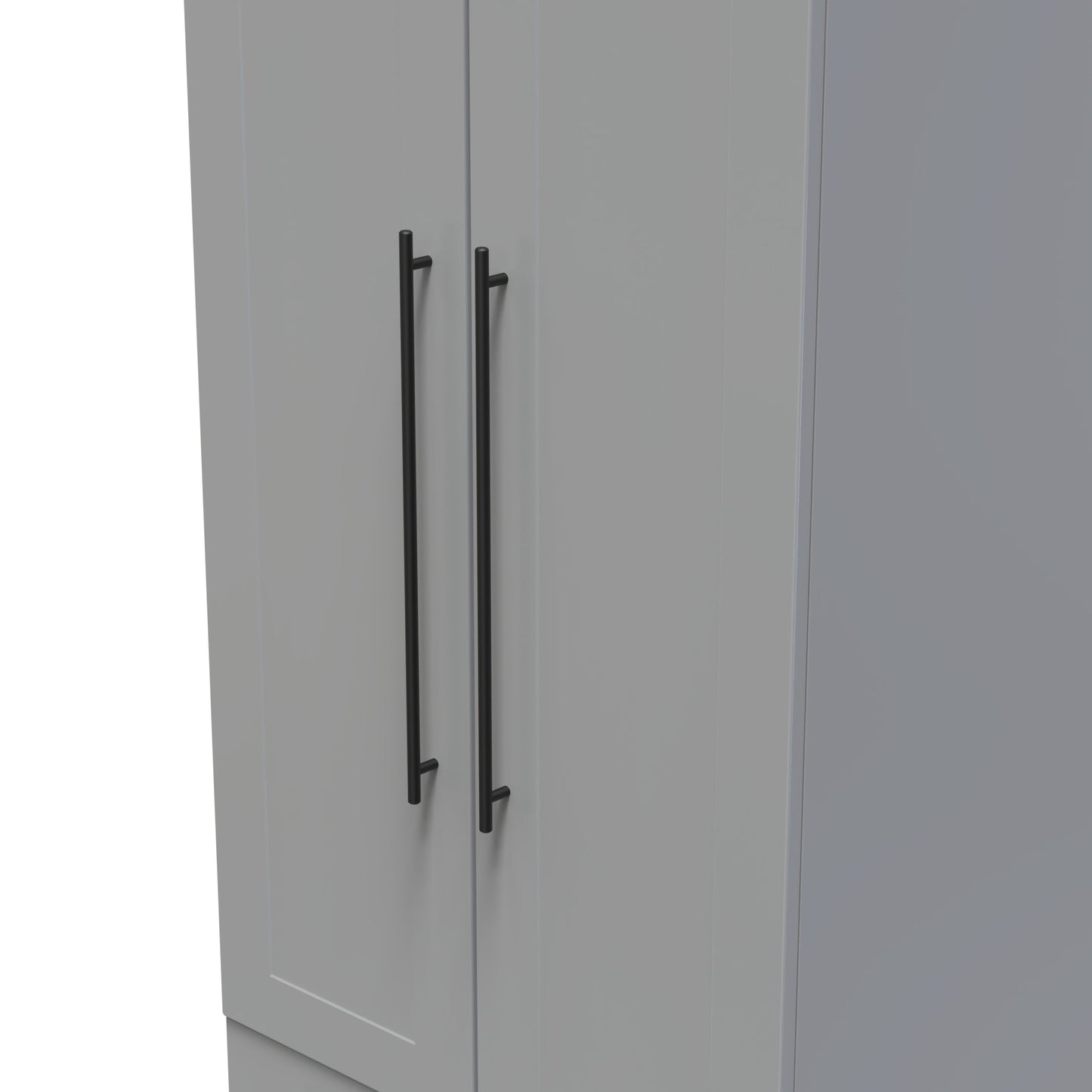Beverley Tall Wardrobe Grey 2 Doors 2 Drawers 196cm