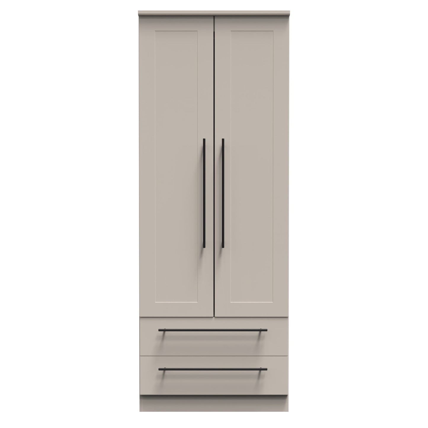 Beverley Tall Wardrobe Off-White 2 Doors 2 Drawers 196cm