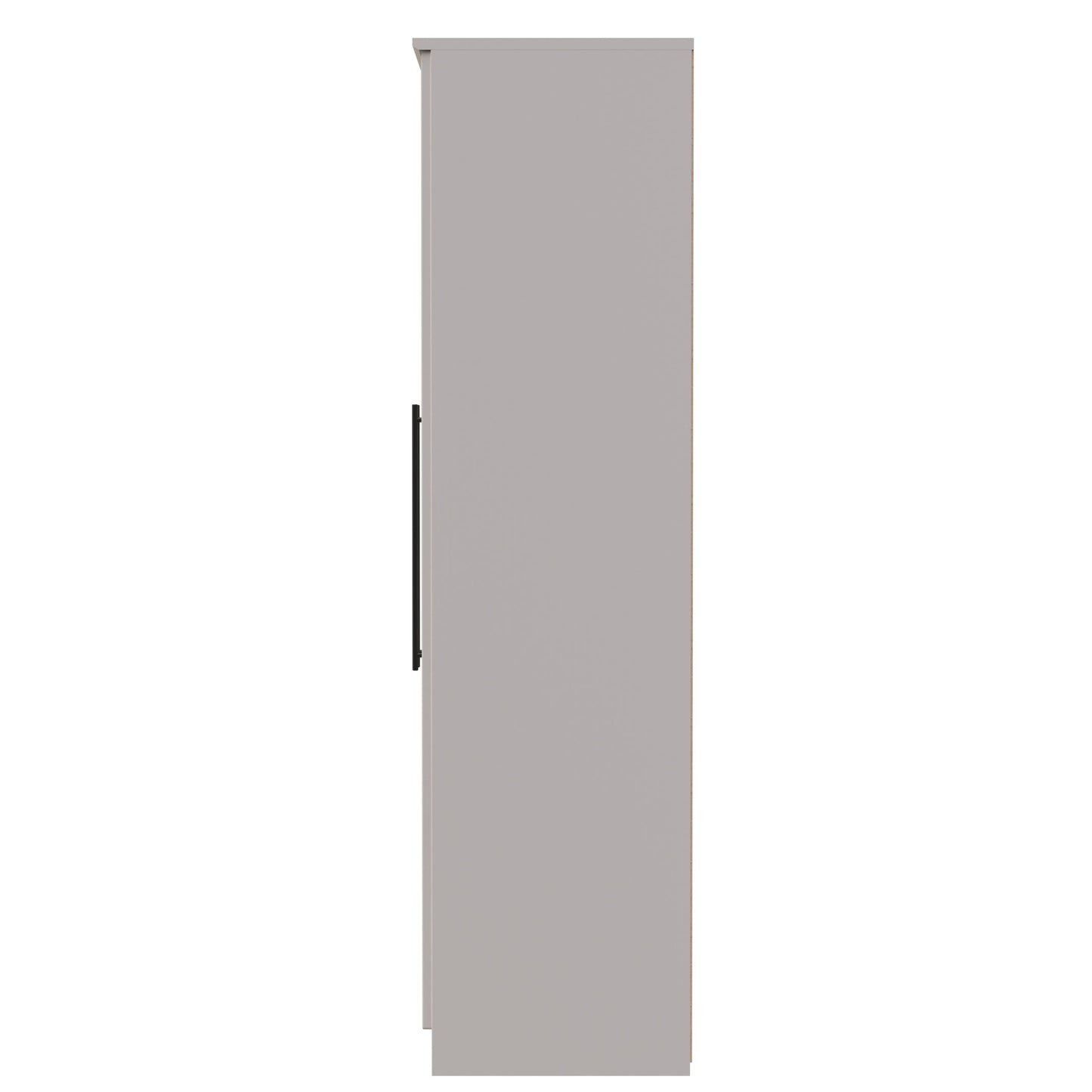 Beverley Tall Mirror Wardrobe Off-White 4 Doors 1 Shelf 196cm