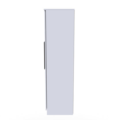 Beverley Tall Mirror Wardrobe White 4 Doors 1 Shelf 196cm