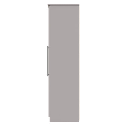 Beverley Tall Mirror Wardrobe Off-White 6 Doors 2 Shelves 2 Drawers 222cm