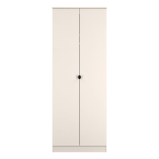 Bora Tall Wardrobe Off-White 2 Doors 1 Shelf 196cm