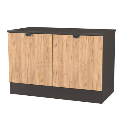 Bora Sideboard Gold & Dark Grey 2 Doors 74cm