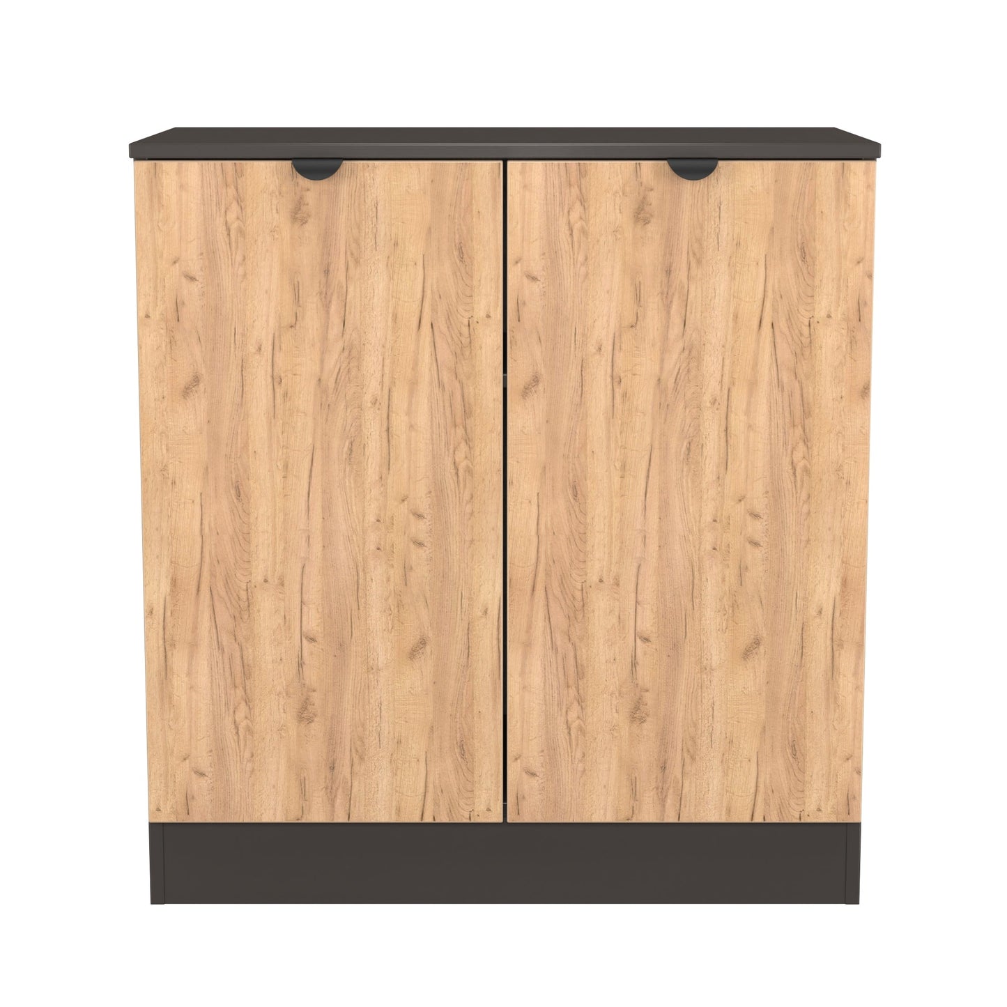 Bora Cabinet Oak & Dark Grey 2 Doors 1 Shelf 79cm