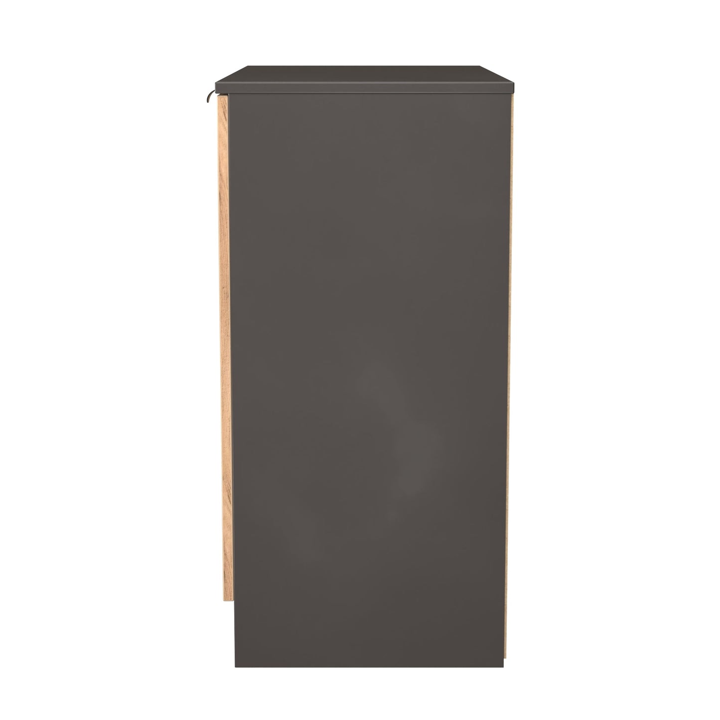 Bora Cabinet Oak & Dark Grey 2 Doors 1 Shelf 79cm