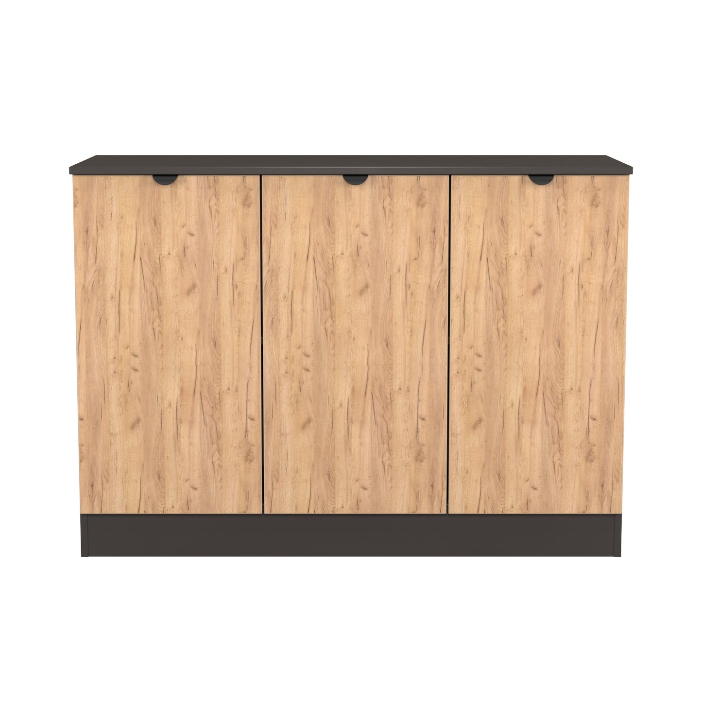 Bora Large Sideboard Gold & Dark Grey 3 Doors 1 Shelf 110cm