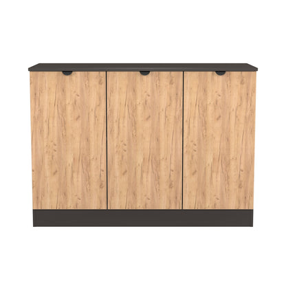 Bora Large Sideboard Gold & Dark Grey 3 Doors 1 Shelf 110cm
