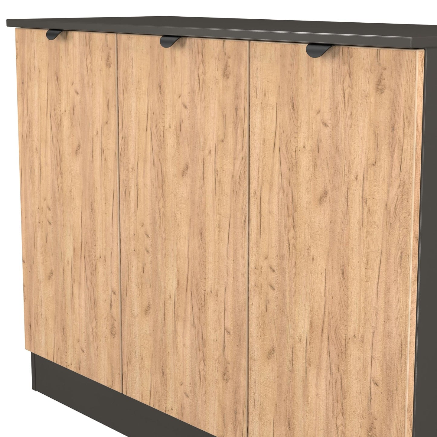 Bora Large Sideboard Gold & Dark Grey 3 Doors 1 Shelf 110cm