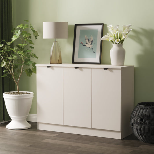 Bora Large Sideboard Off-White 3 Doors 1 Shelf 110cm