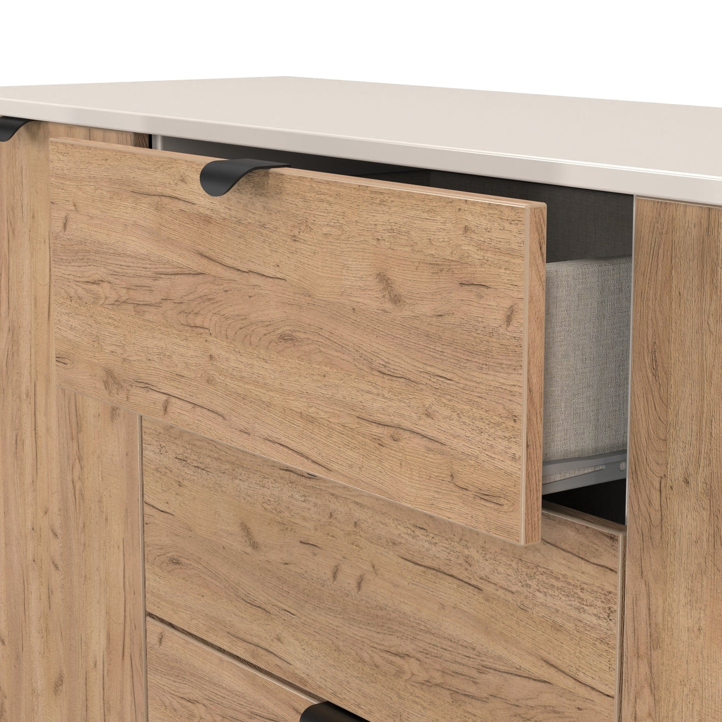 Bora Large Sideboard Not Applicable 2 Doors 2 Shelves 3 Drawers 126cm