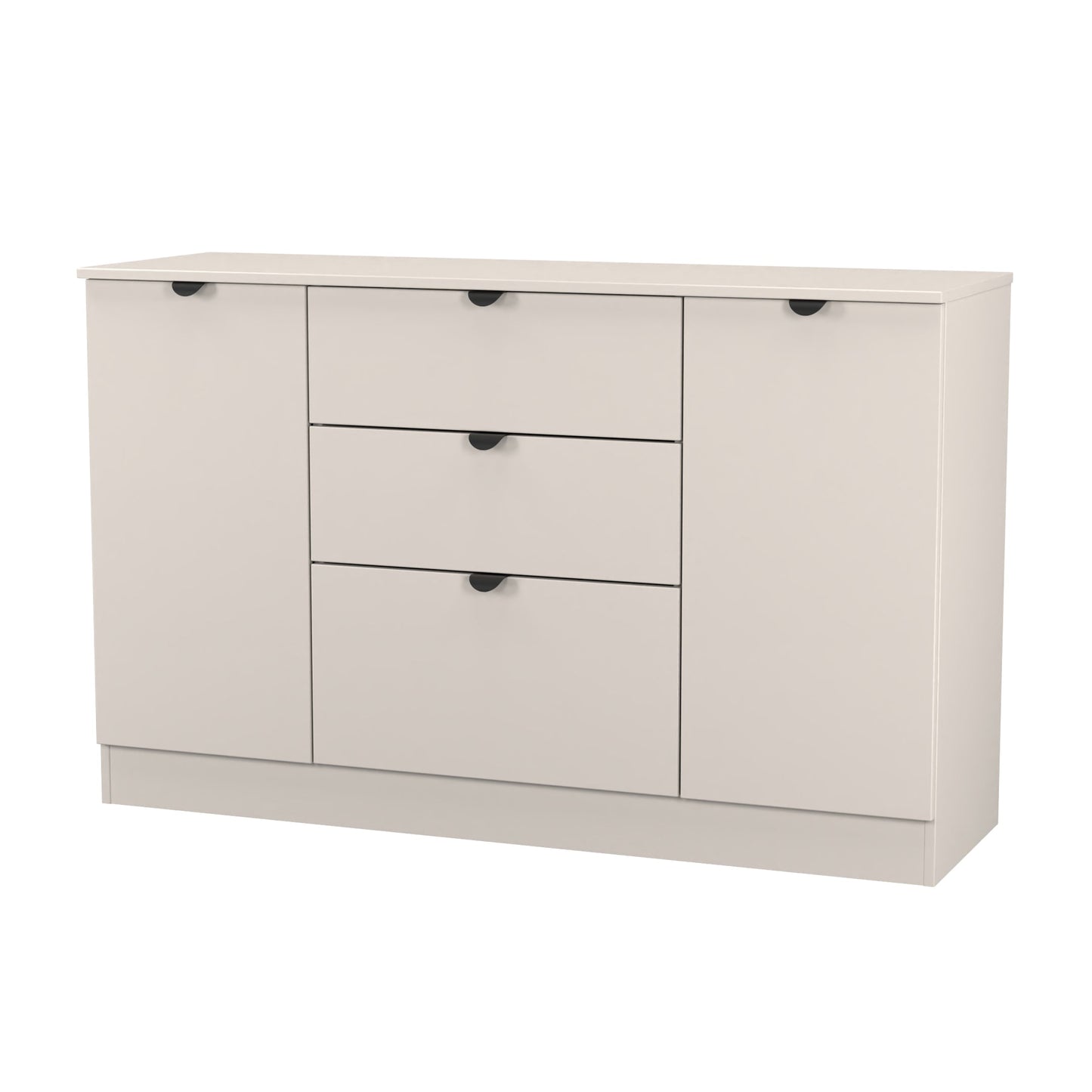 Bora Large Sideboard Off-White 2 Doors 2 Shelves 3 Drawers 126cm