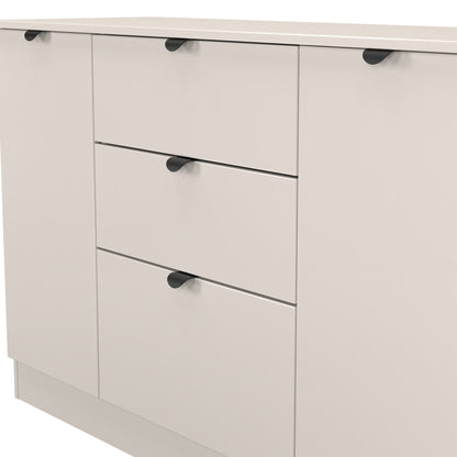 Bora Large Sideboard Off-White 2 Doors 2 Shelves 3 Drawers 126cm