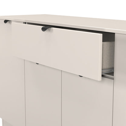 Bora Large Sideboard Off-White 4 Doors 2 Shelves 1 Drawer 144cm