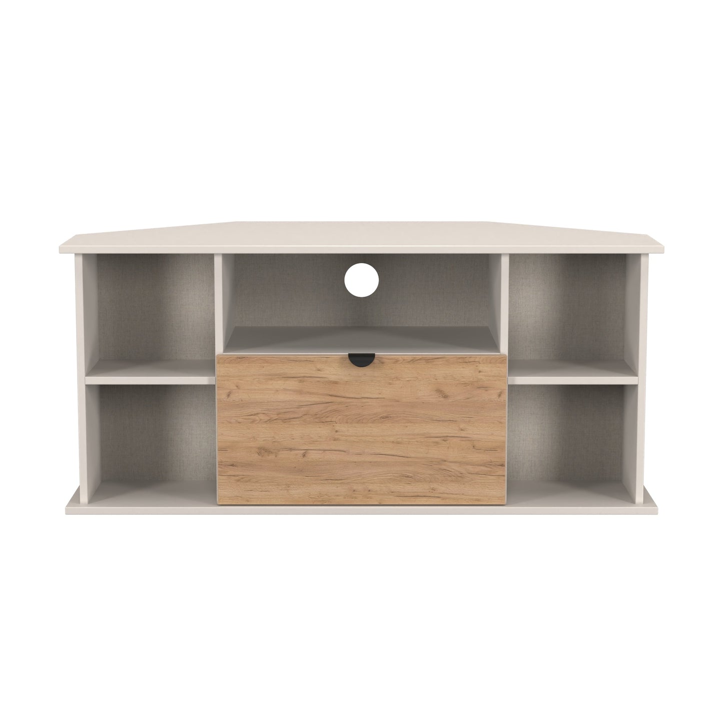 Bora Corner Corner TV Unit Not Applicable 4 Shelves 1 Drawer 110cm