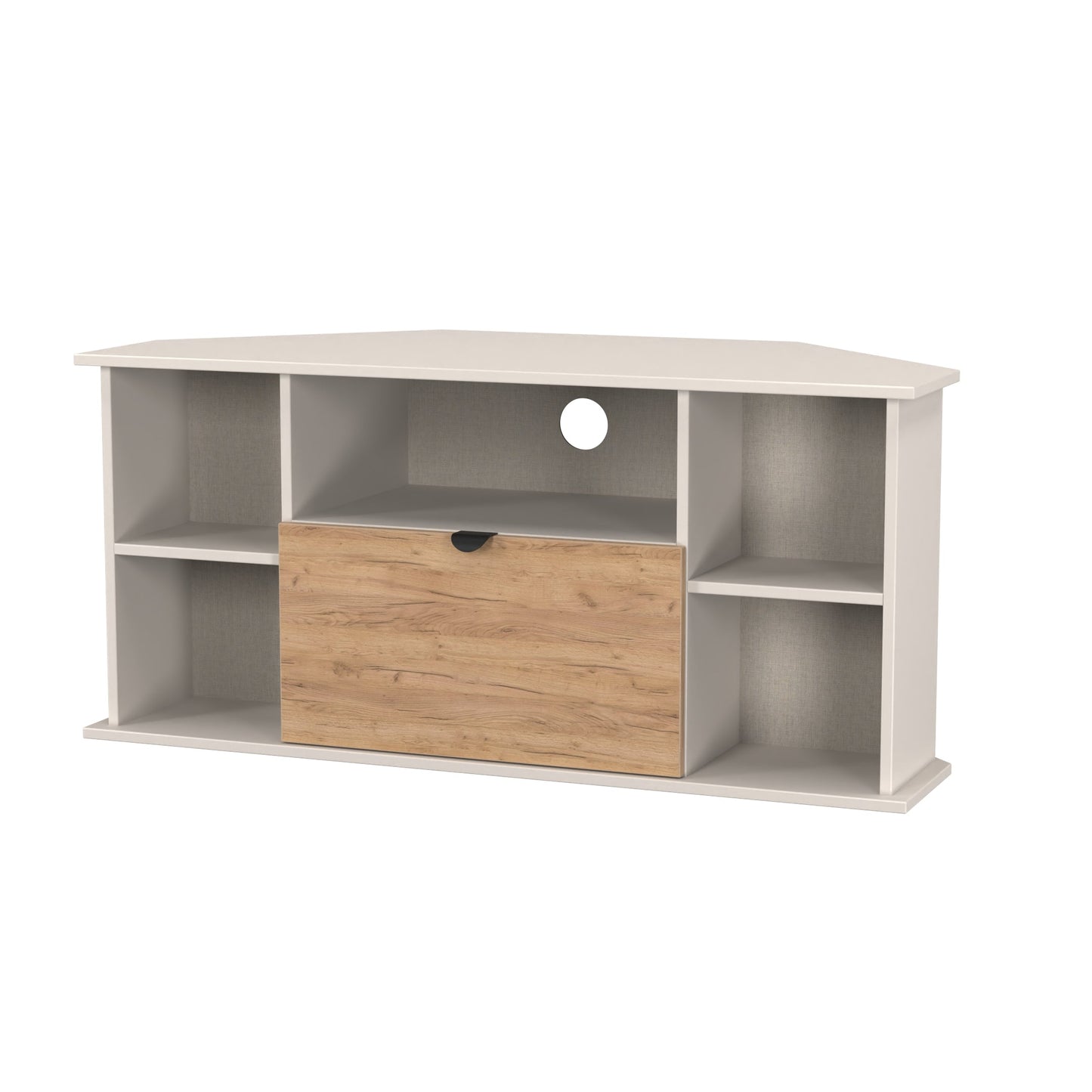 Bora Corner Corner TV Unit Not Applicable 4 Shelves 1 Drawer 110cm