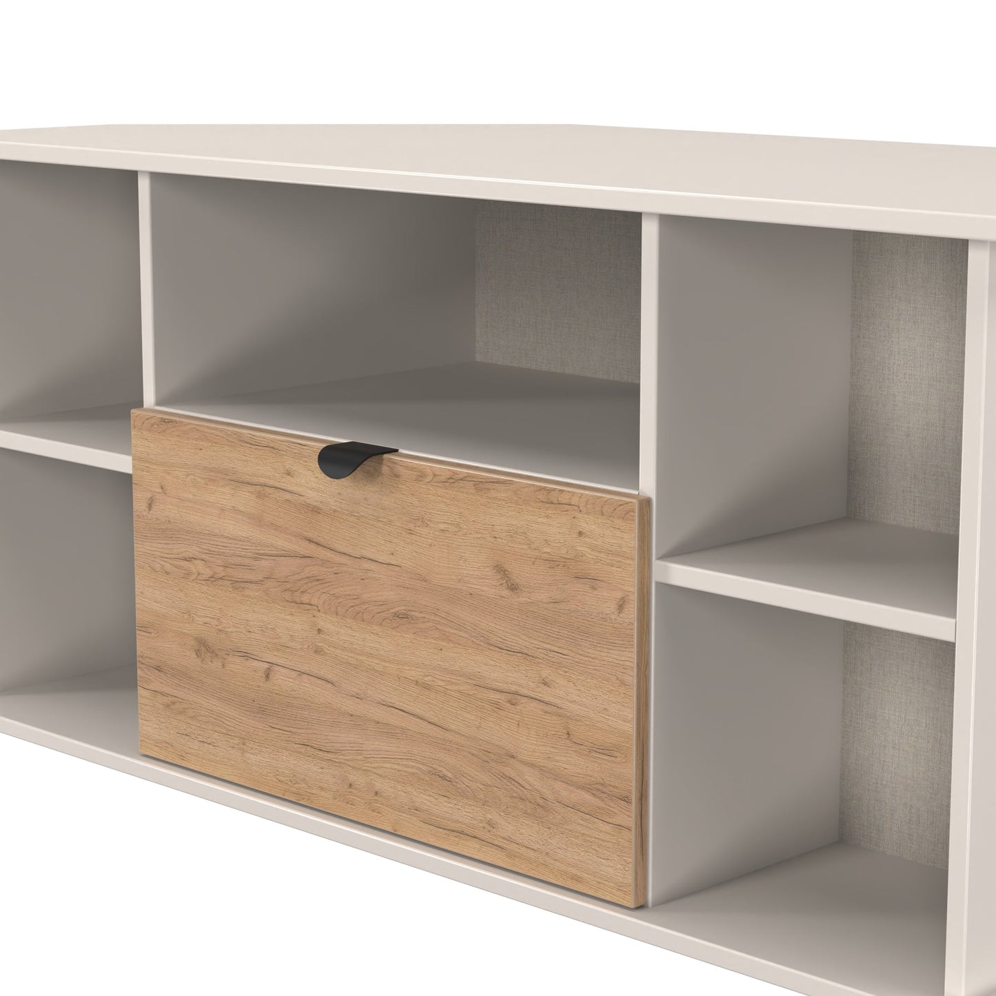 Bora Corner Corner TV Unit Not Applicable 4 Shelves 1 Drawer 110cm