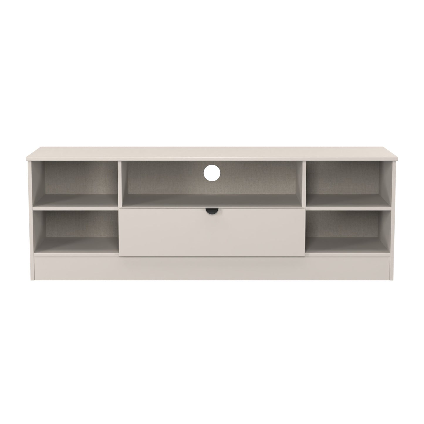 Bora TV Unit Off-White 5 Shelves 1 Drawer 144cm
