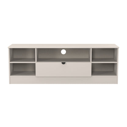 Bora TV Unit Off-White 5 Shelves 1 Drawer 144cm