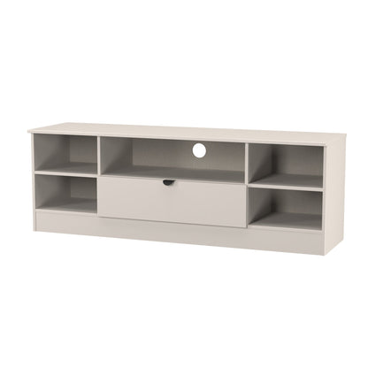 Bora TV Unit Off-White 5 Shelves 1 Drawer 144cm