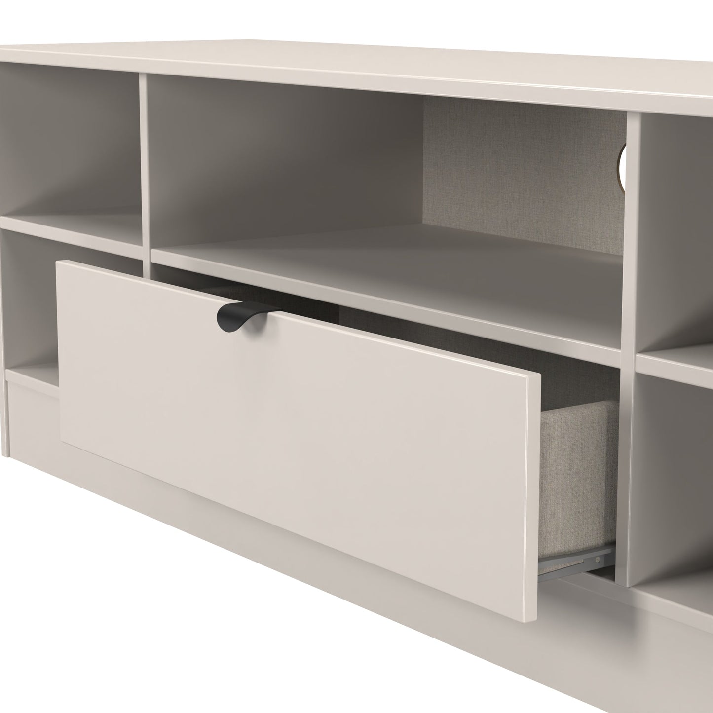 Bora TV Unit Off-White 5 Shelves 1 Drawer 144cm