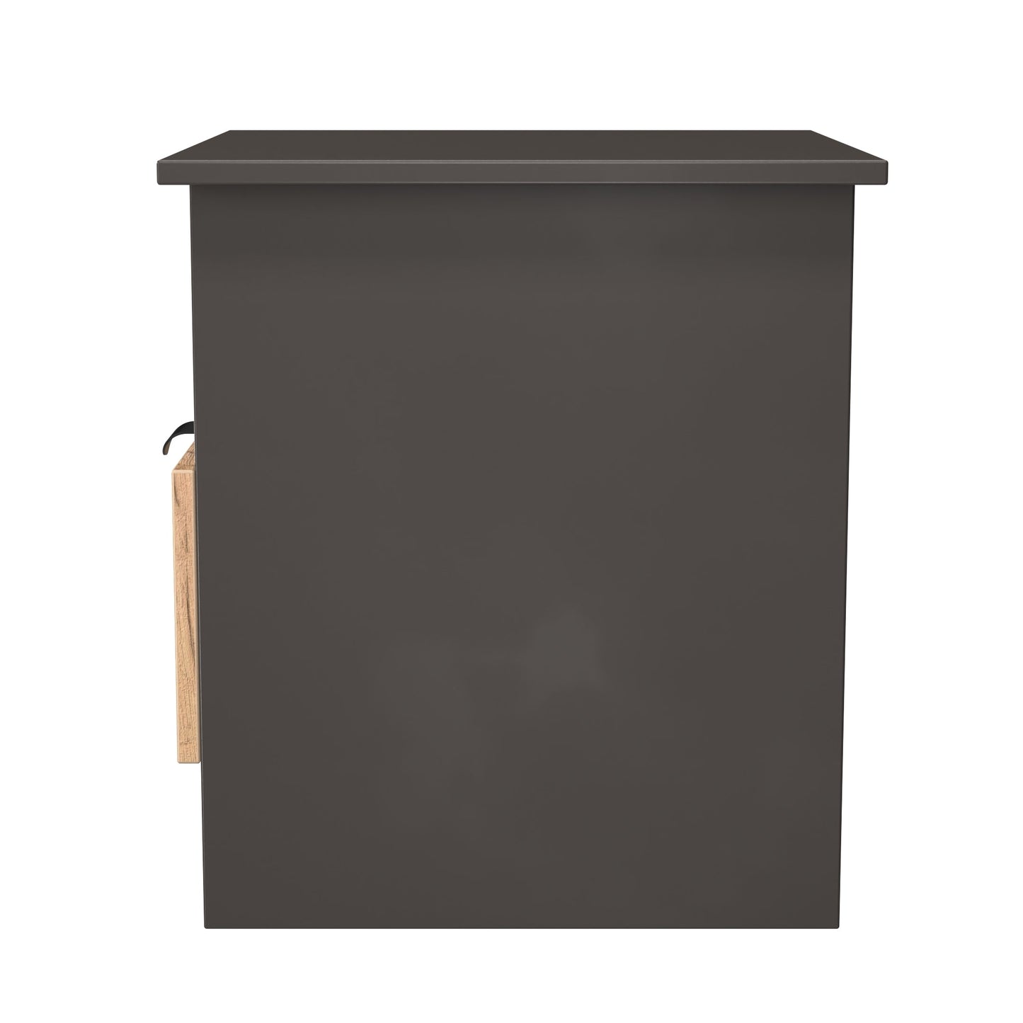 Bora Side Table Gold & Dark Grey 1 Shelf 1 Drawer 50cm