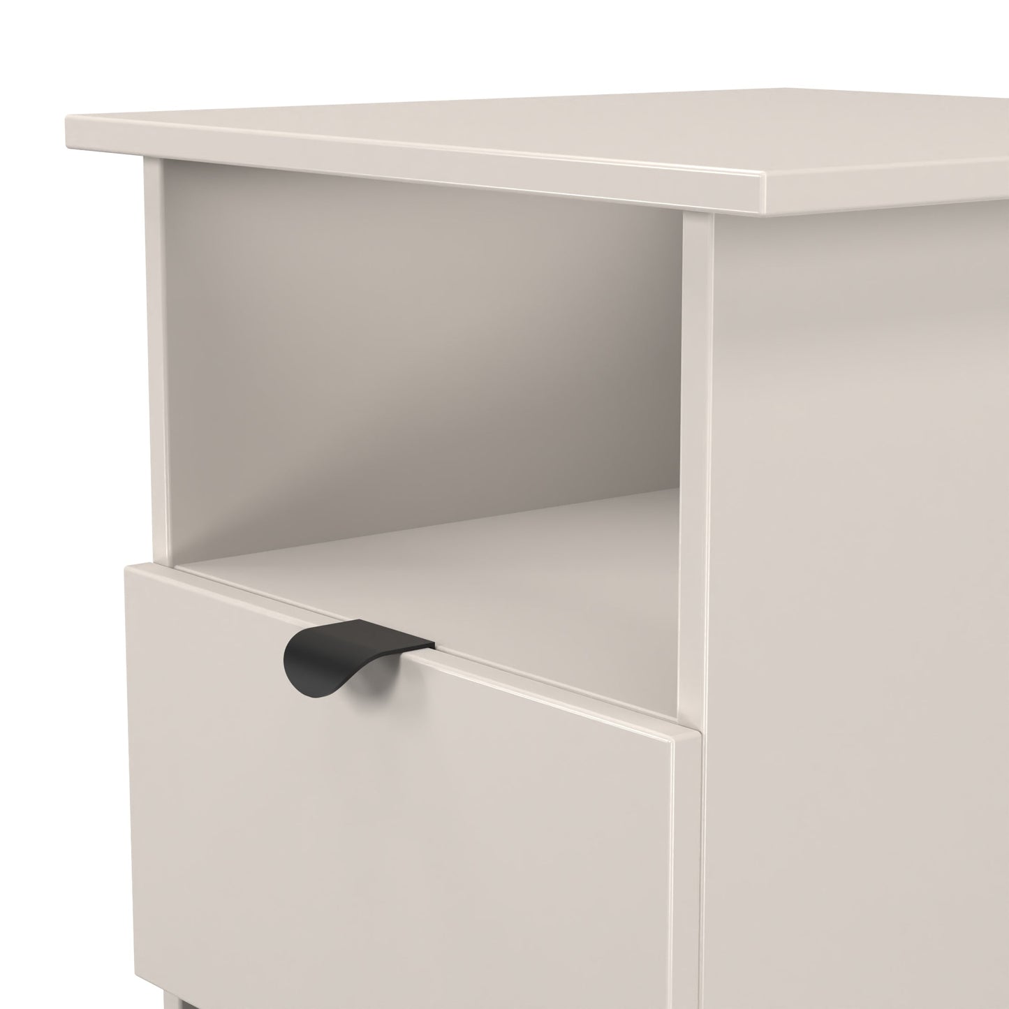 Bora Side Table Off-White 1 Shelf 1 Drawer 50cm