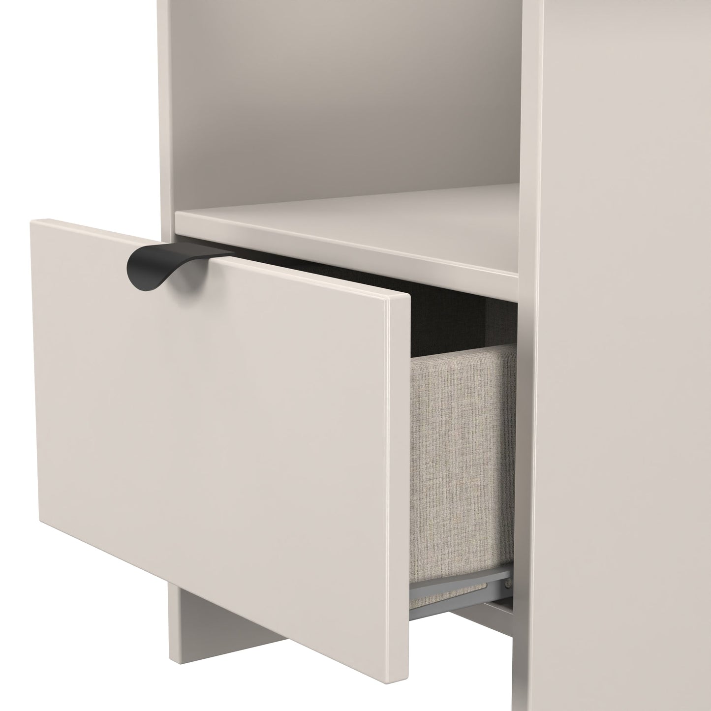 Bora Side Table Off-White 1 Shelf 1 Drawer 50cm