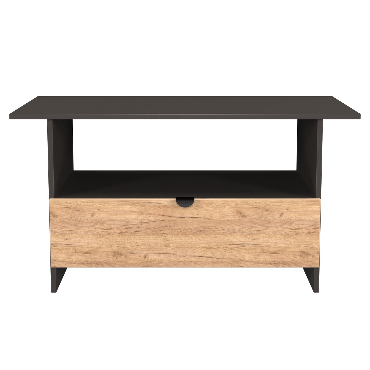 Bora Coffee Table Gold & Dark Grey 1 Shelf 1 Drawer 93cm