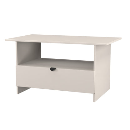 Bora Coffee Table Off-White 1 Shelf 1 Drawer 93cm