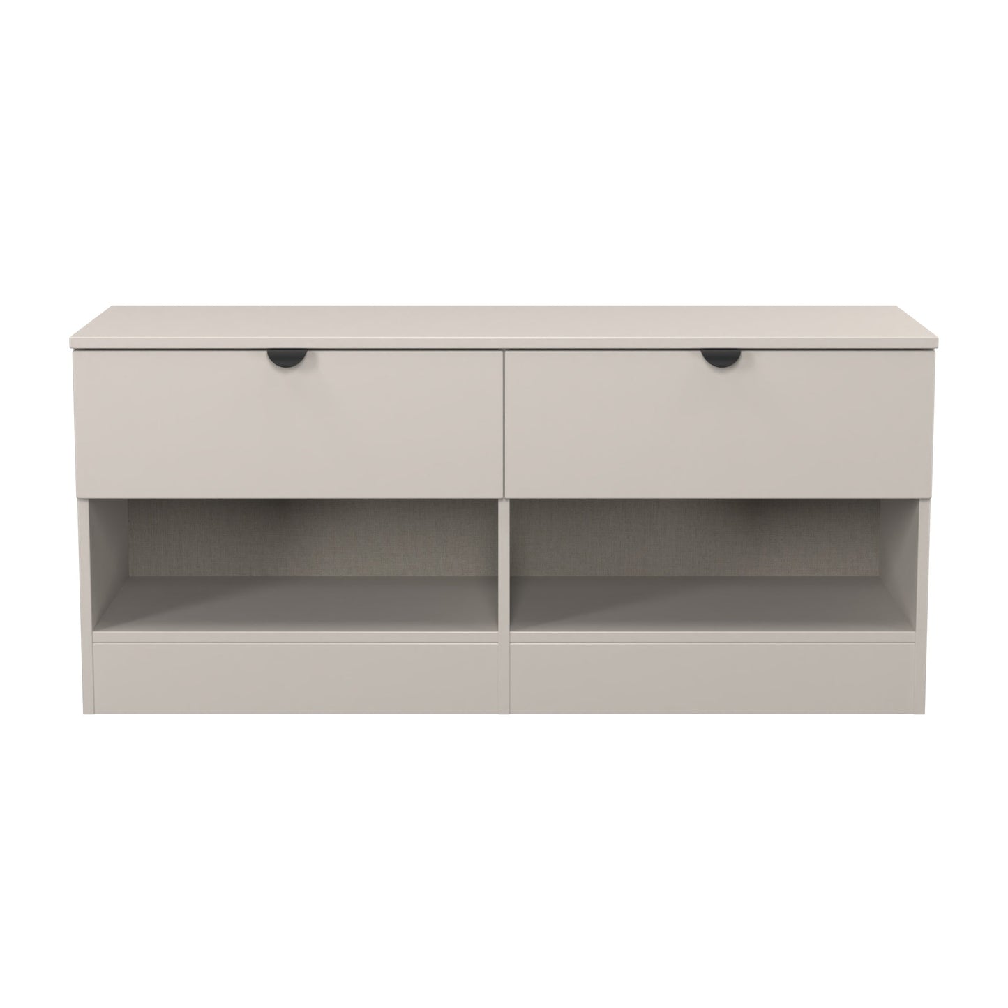 Bora Large Chest of Drawers Off-White 2 Shelves 2 Drawers 110cm