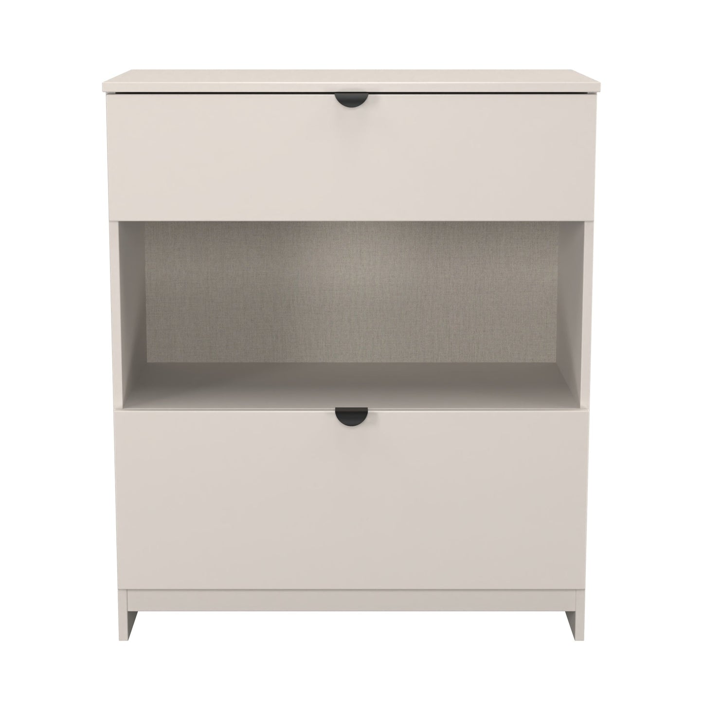 Bora Chest of Drawers Off-White 1 Shelf 2 Drawers 89cm