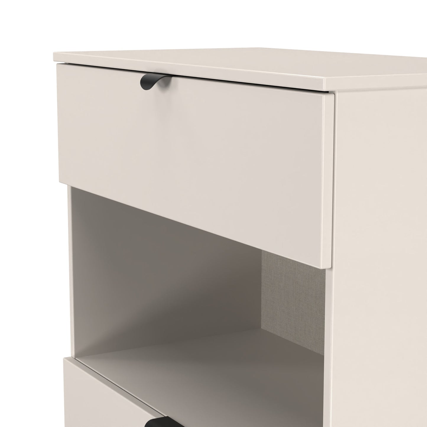 Bora Chest of Drawers Off-White 1 Shelf 2 Drawers 89cm