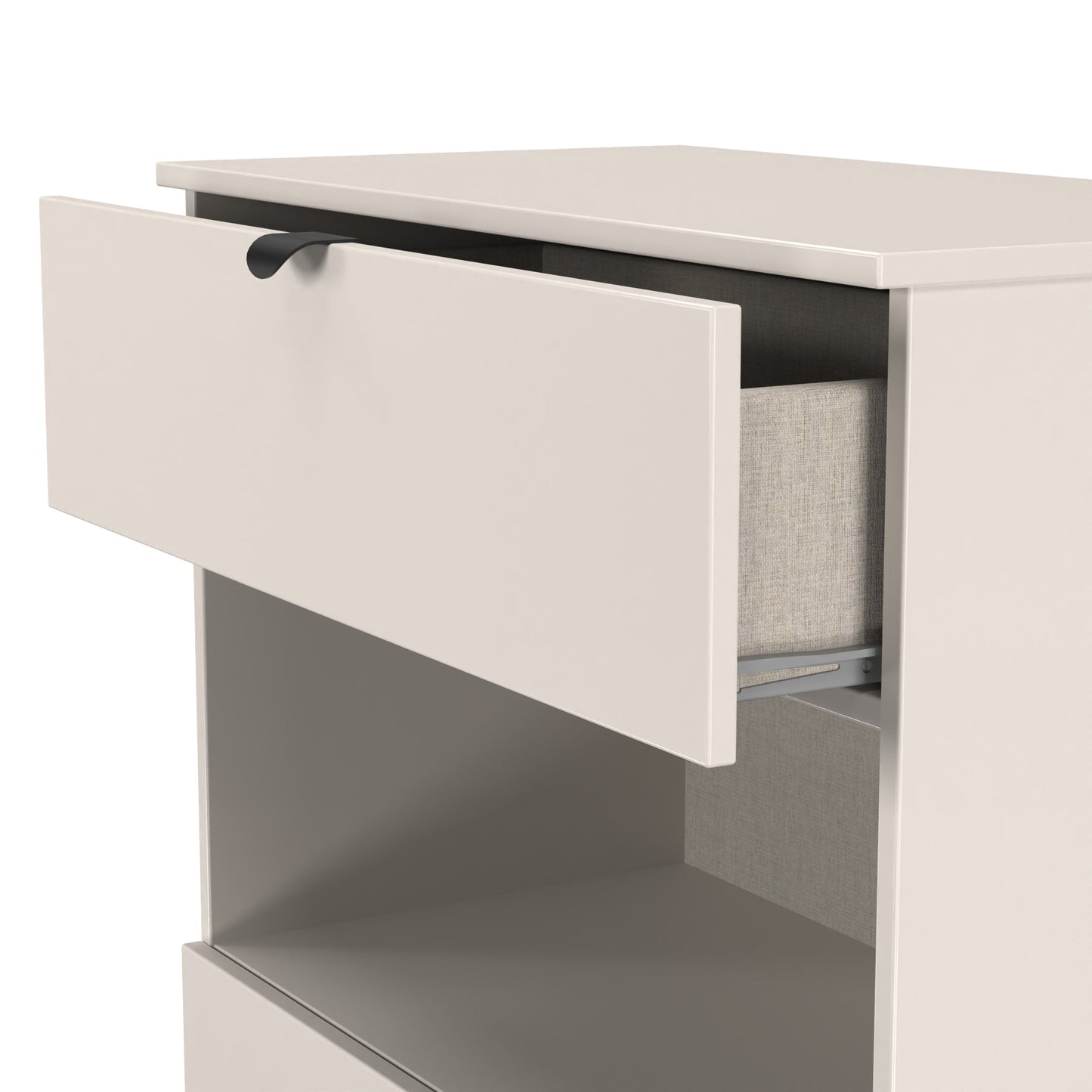 Bora Chest of Drawers Off-White 1 Shelf 2 Drawers 89cm