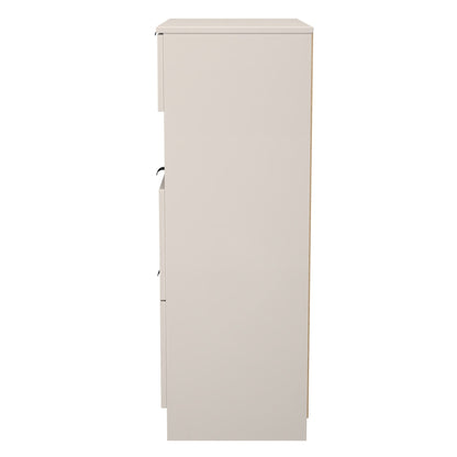 Bora Tall Chest of Drawers Off-White 1 Shelf 3 Drawers 108cm