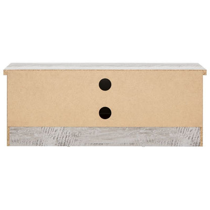 GFW Boston TV Unit Metal & Wood Grey 2 Shelves 2 Doors