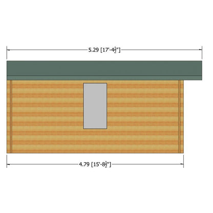 Shire Shire Bourne 13' 8" x 15' 8" Apex Log Cabin - Premium 34mm Cladding Tongue & Groove