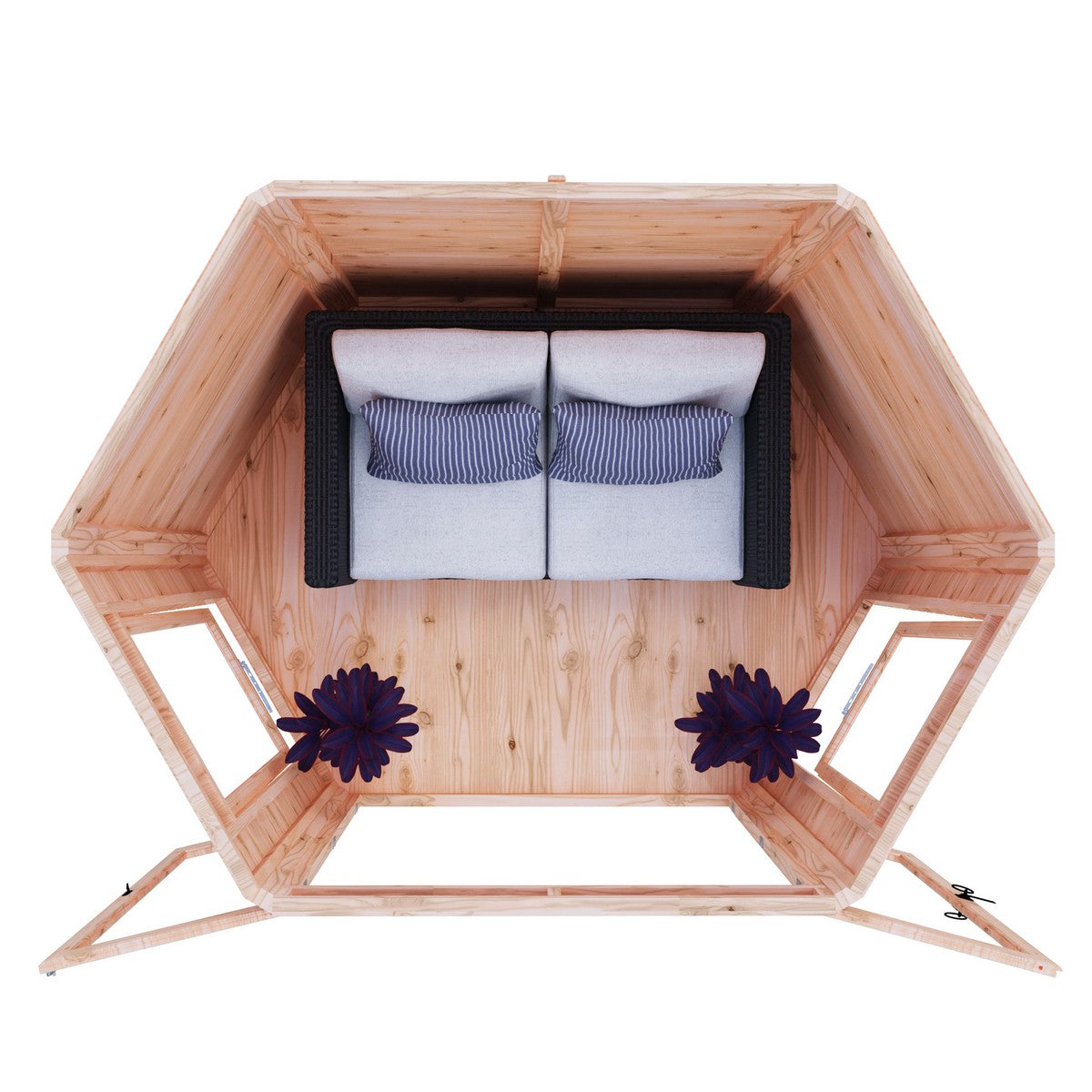 Shire Buttermere 6' 10" x 9' 4" Hexagonal Hip Summerhouse - Premium Dip Treated Shiplap