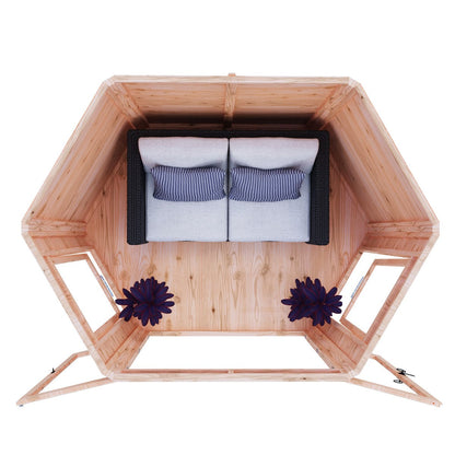 Shire Buttermere 6' 10" x 9' 4" Hexagonal Hip Summerhouse - Premium Dip Treated Shiplap