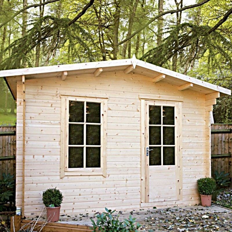 Shire Shire Bucknells 11' 9" x 15' 8" Apex Log Cabin - Premium 44mm Cladding Tongue & Groove