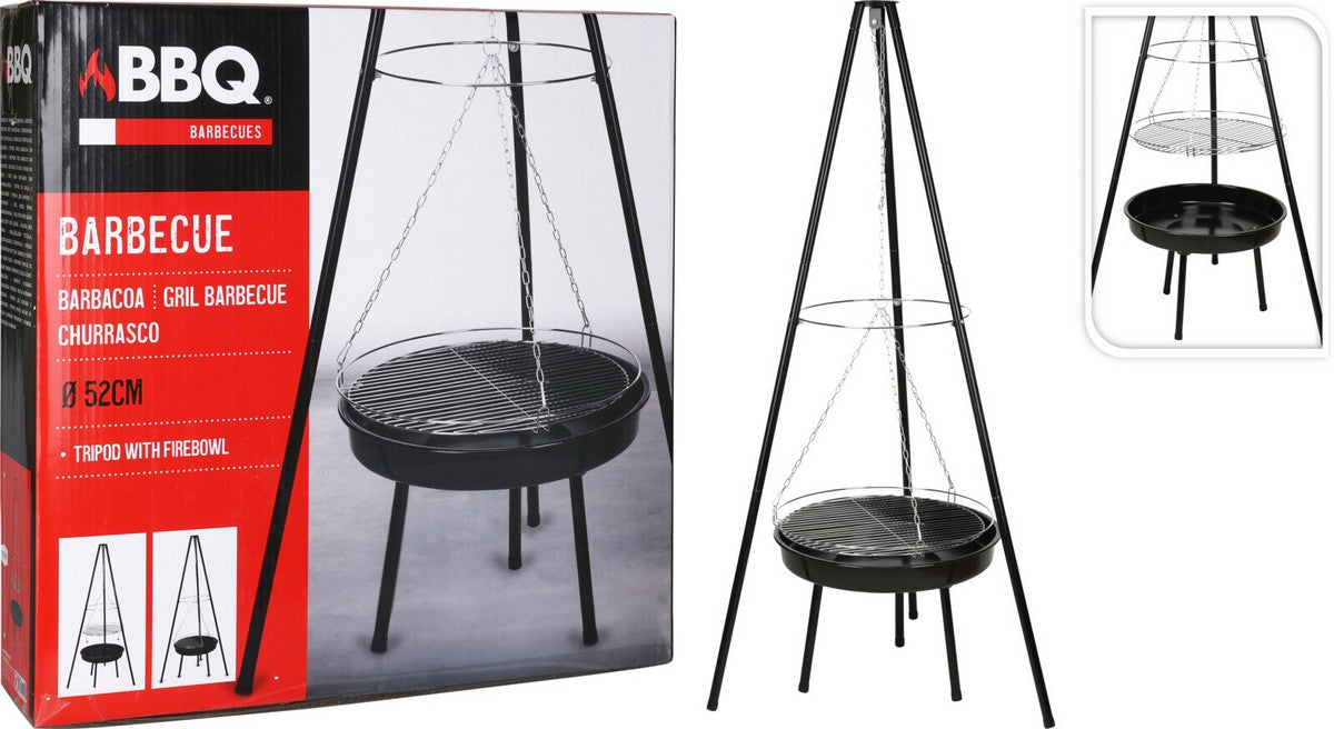 Charcoal Firebowl Tripod Set Steel 151cm by BBQ