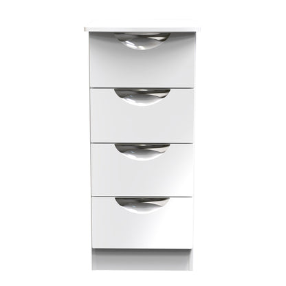 Camden Tallboy White 4 Drawers 89cm