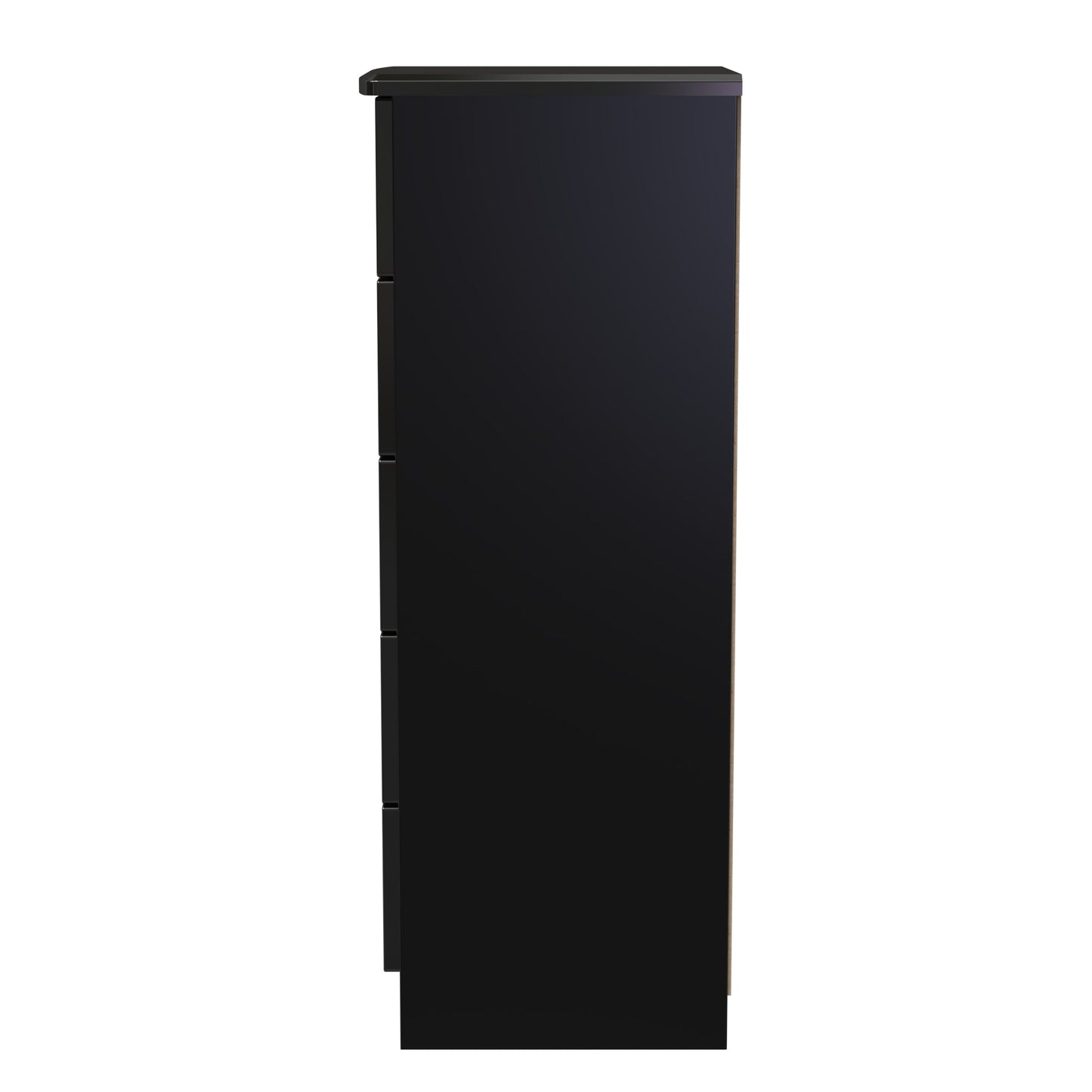 Camden Tall Tallboy Black 5 Drawers 108cm