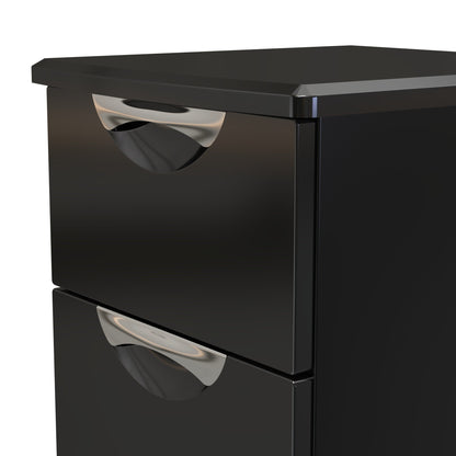 Camden Tall Tallboy Black 5 Drawers 108cm