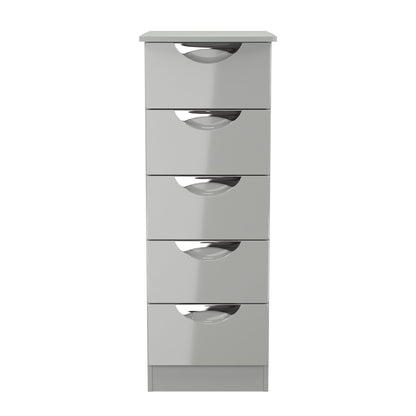 Camden Tall Tallboy Grey 5 Drawers 108cm