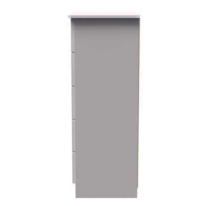 Camden Tall Tallboy Off-White 5 Drawers 108cm