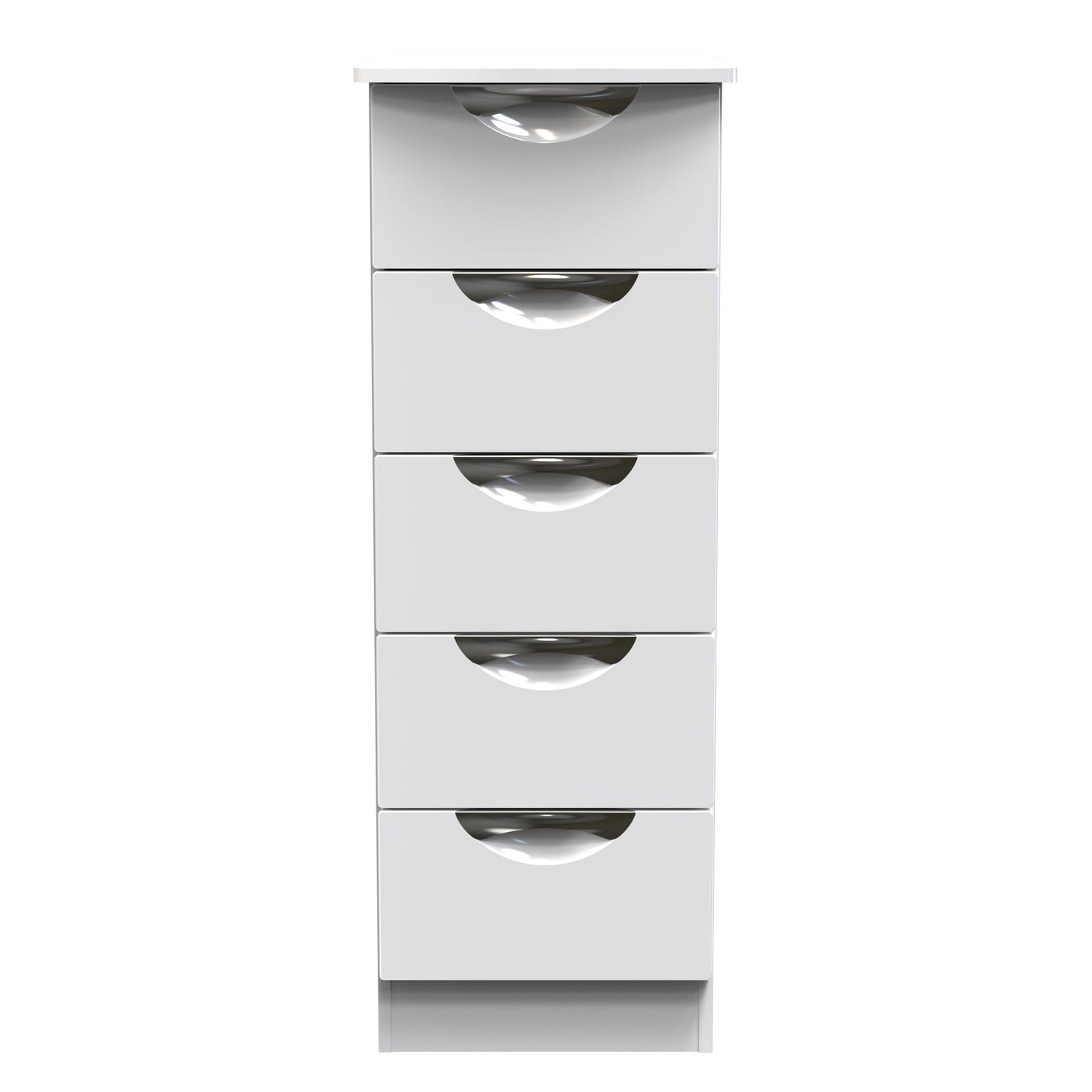 Camden Tall Tallboy White 5 Drawers 108cm