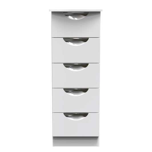 Camden Tall Tallboy White 5 Drawers 108cm