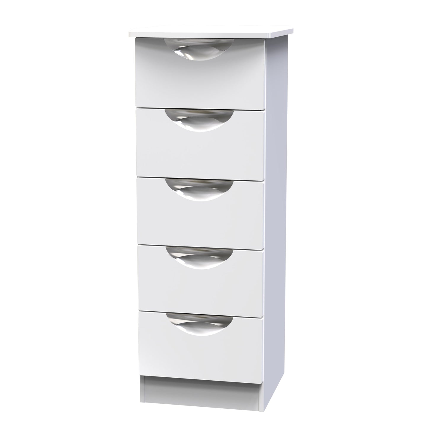 Camden Tall Tallboy White 5 Drawers 108cm