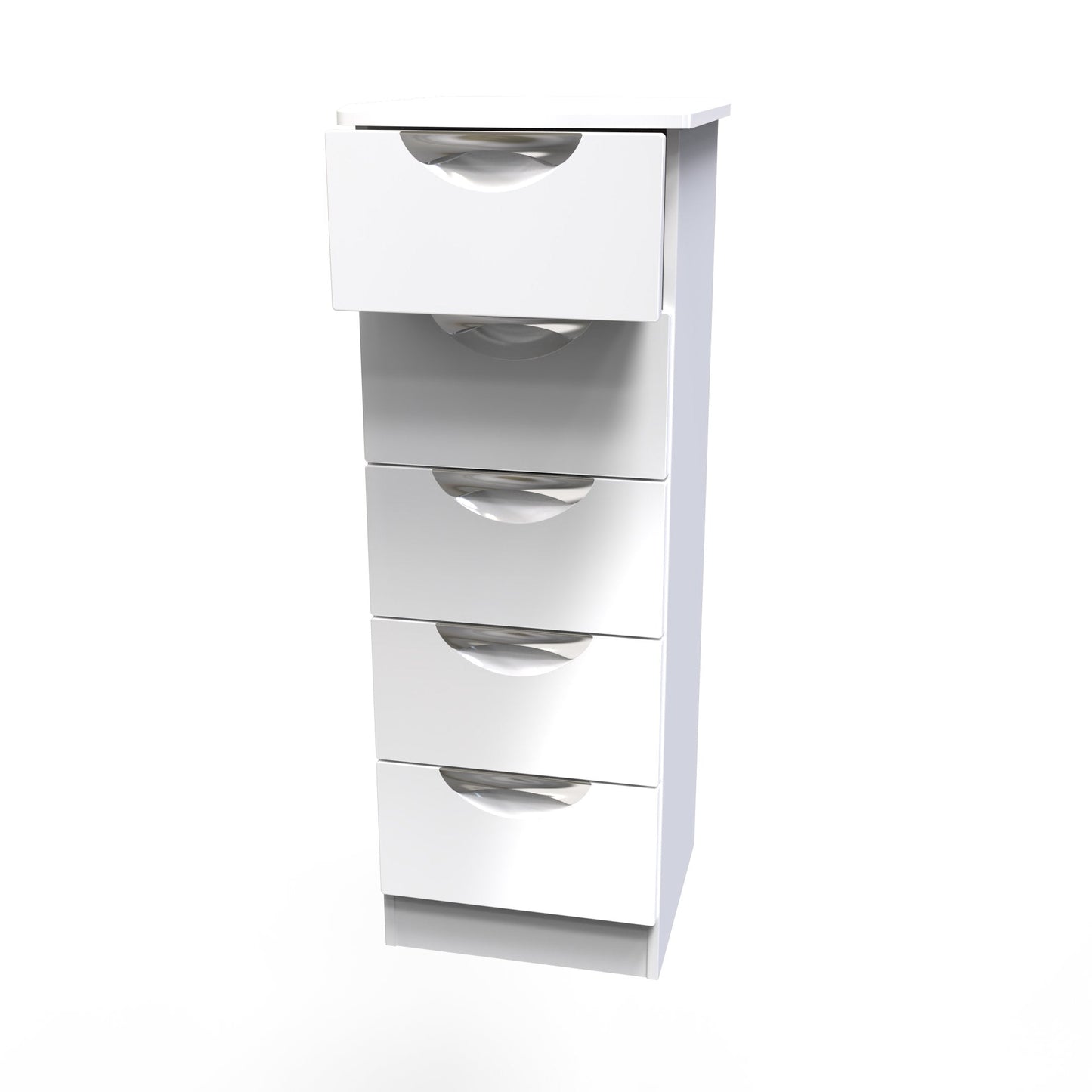Camden Tall Tallboy White 5 Drawers 108cm