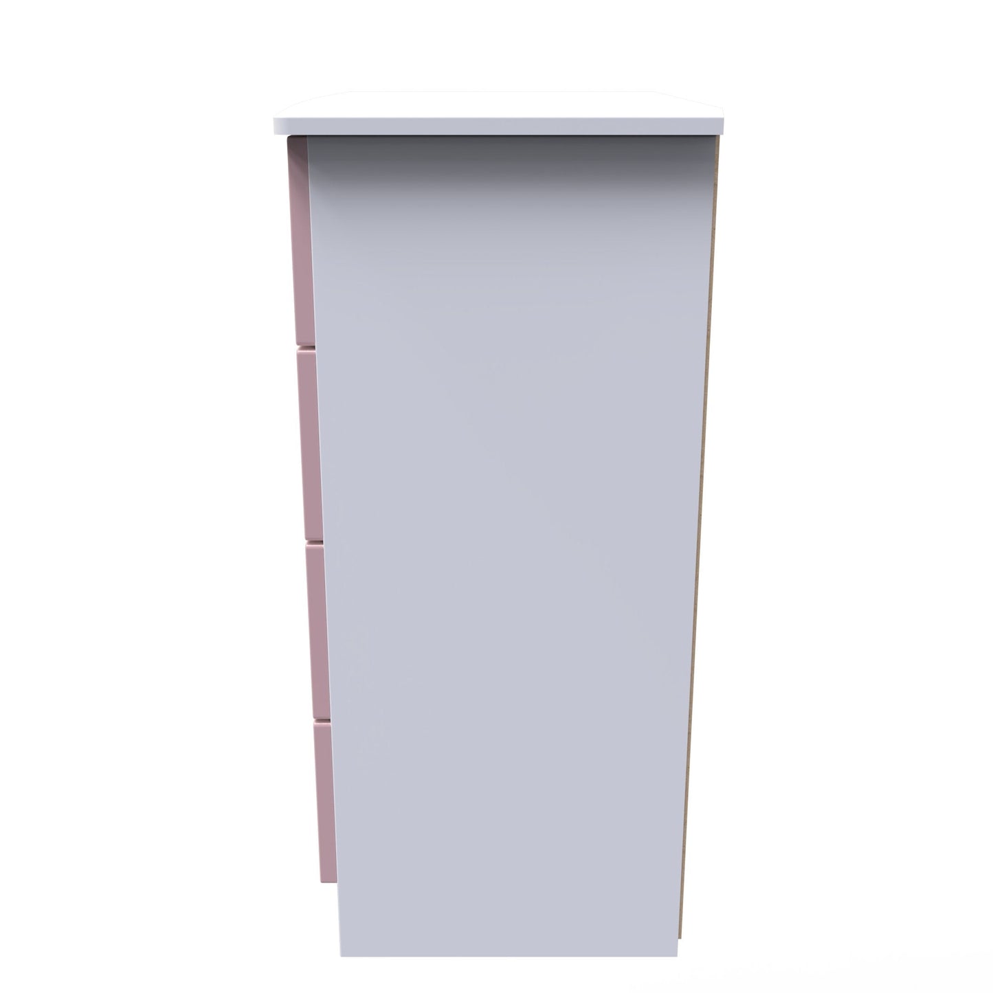 Camden Chest of Drawers Pink & White 4 Drawers 89cm